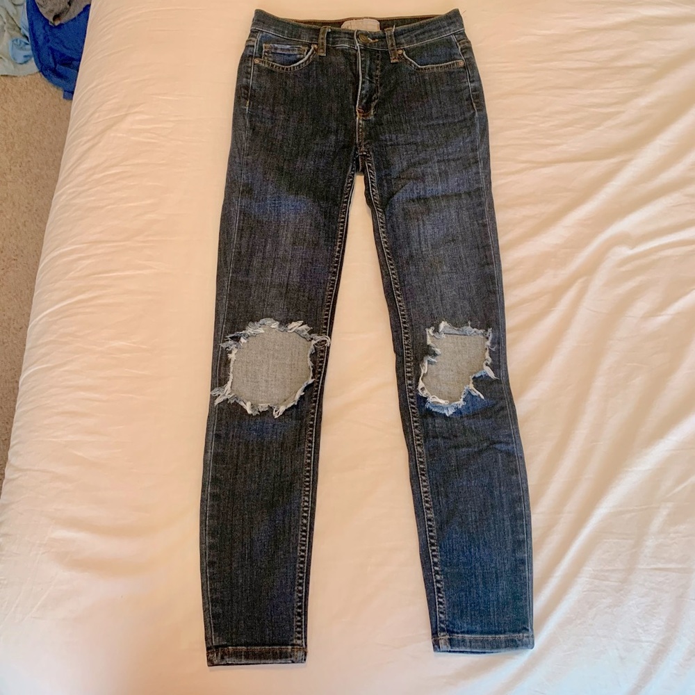 Free People Busted Knee Skinny Jeans